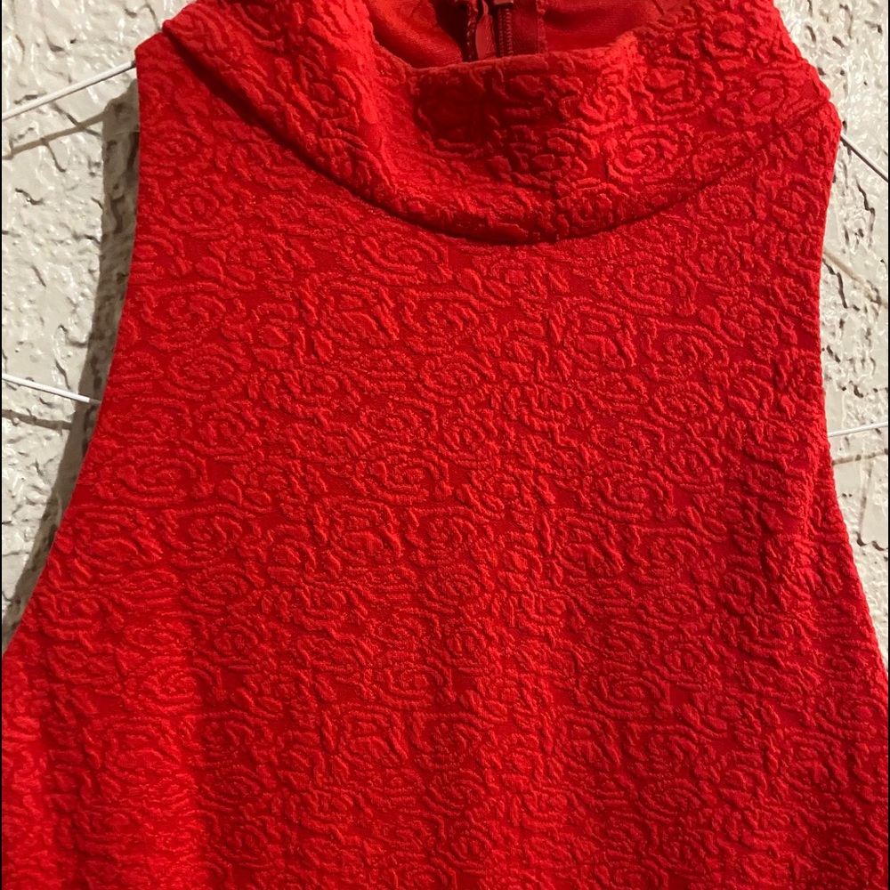 Red floral print dress. Worn once.
